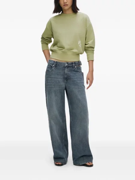 Hanorac Karl Lagerfeld Jeans cu imagine verde