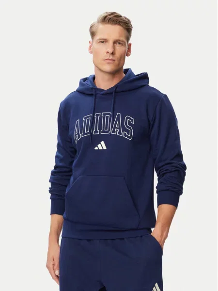 Adidas Hanorac Collegiate Script Graphic Hoodie albastru