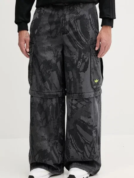 Панталон adidas Originals Zipoff Cargo мъжки с кройка тип карго черно