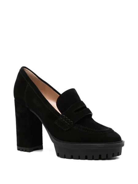 Pantofi cu toc Gianvito Rossi din piele de căprioară negru