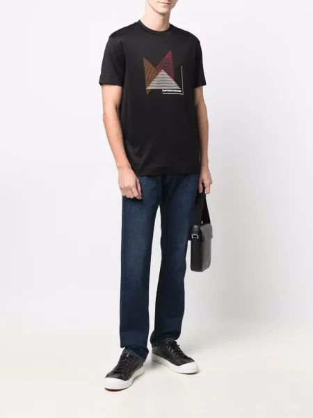 Tiesūs džinsai Emporio Armani mėlyna