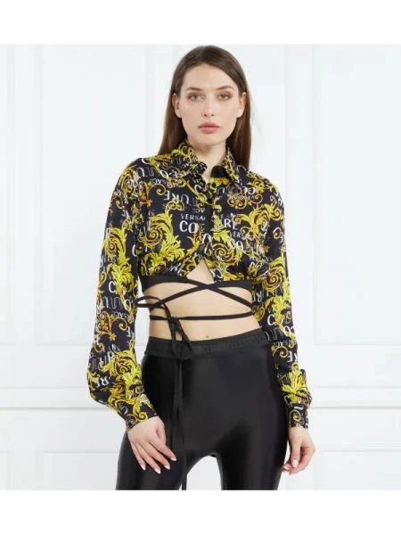 Versace Jeans Couture Bluză | Cropped Fit negru