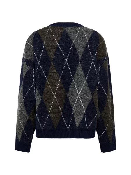 Pulover Only cu model argyle albastru