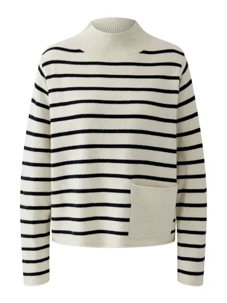 OUI Pulover negru / murdar alb