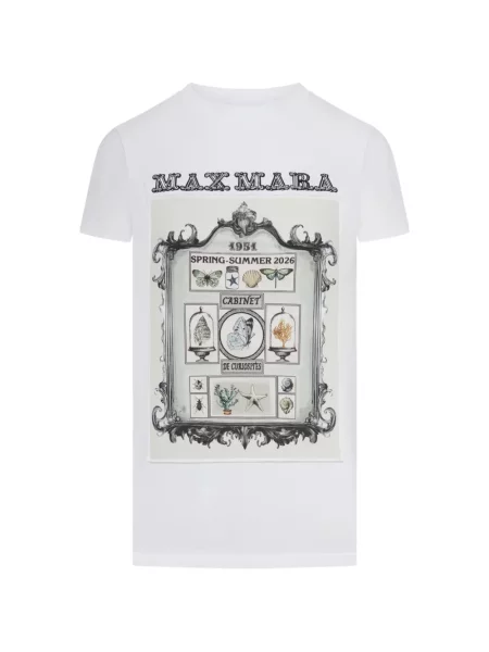Grafic tricou Max Mara cu imagine alb