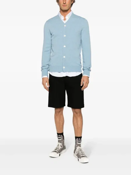 Cardigan Comme Des Garcons Play cu decolteu în V albastru