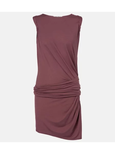 Rochie The Attico din jerseu drapată violet