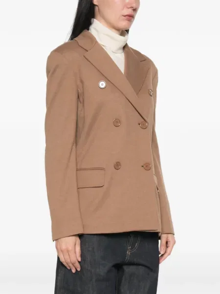 Sacou 's Max Mara cu două rânduri de nasturi maro