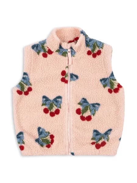 Konges Sløjd Dětská vesta JODY TEDDY VEST GRS růžová