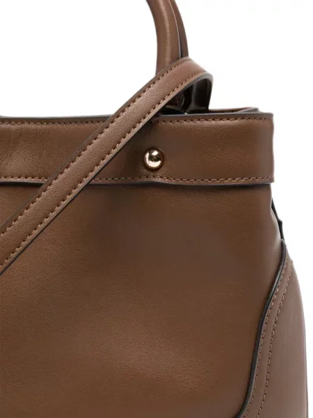 Geantă shopper Twinset cu autograf maro