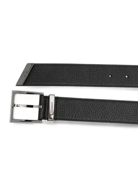 Cu centură curea Ferragamo din piele negru