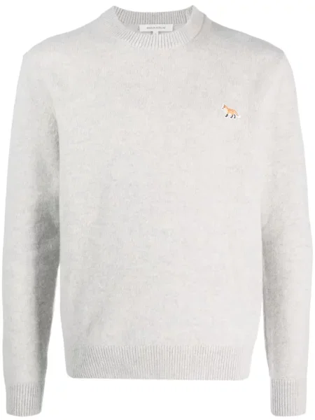 Pulover Maison Kitsune de lână gri