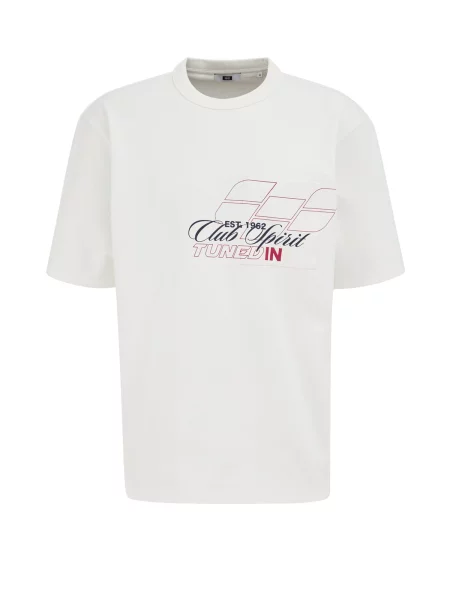 WE Fashion Tricou roșu / negru alb
