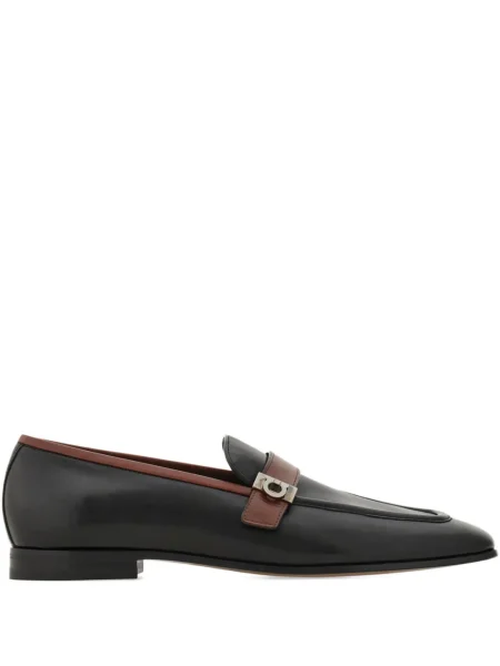 Pantofi loafer Ferragamo cu cataramă maro