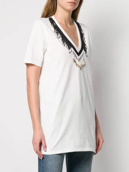Tricou Giacobino alb