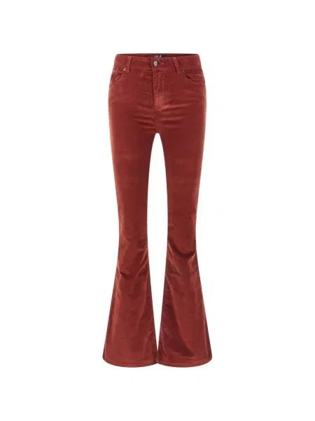 Pantaloni Lois Jeans de catifea cord evazate roșu
