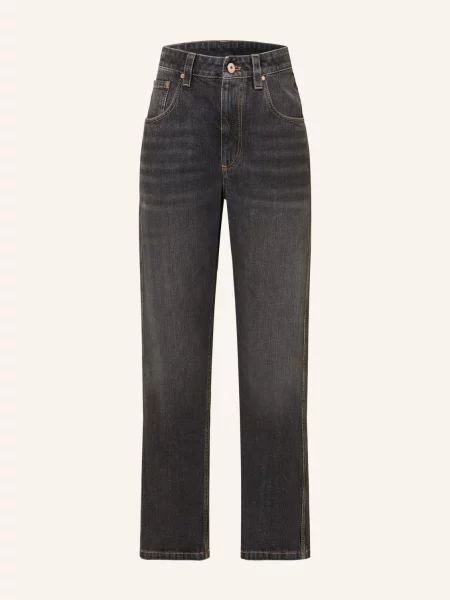 Brunello Cucinelli Straight Džíny black stone černé