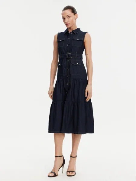 Obleka denim obleka Morgan modra