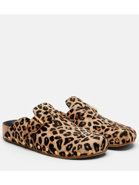 Papuci tip mules Veronica Beard cu imagine cu model leopard maro