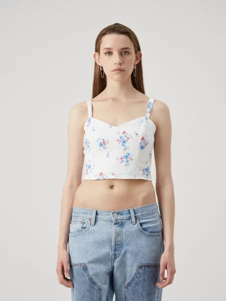HOLLISTER Blúz kék / világoskék / pitaja fehér