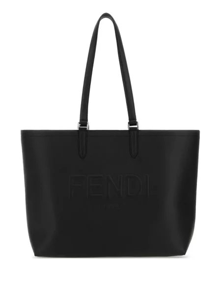 Bőr táska Fendi fekete