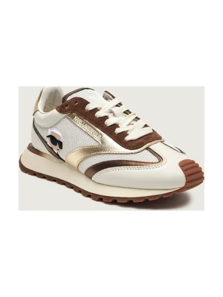 Karl Lagerfeld Sneakers KAIRO NFT cu adaos de piele | piele întoarsă bej