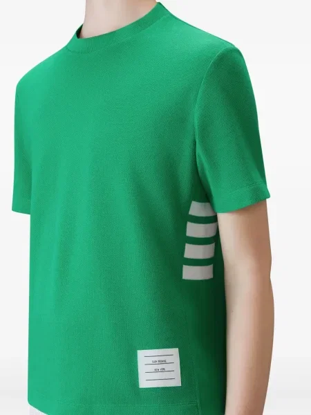 Tricou Thom Browne cu dungi verde