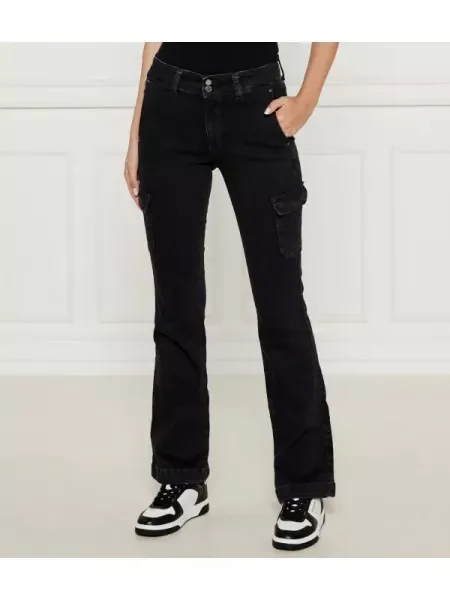 GUESS Farmer | flare fit fekete