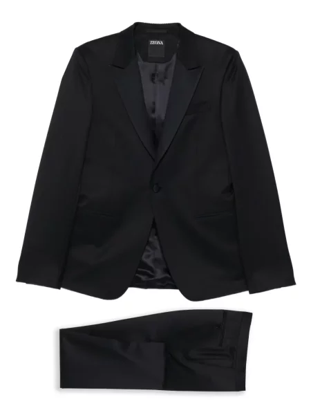 Costum Zegna de lână de costum albastru