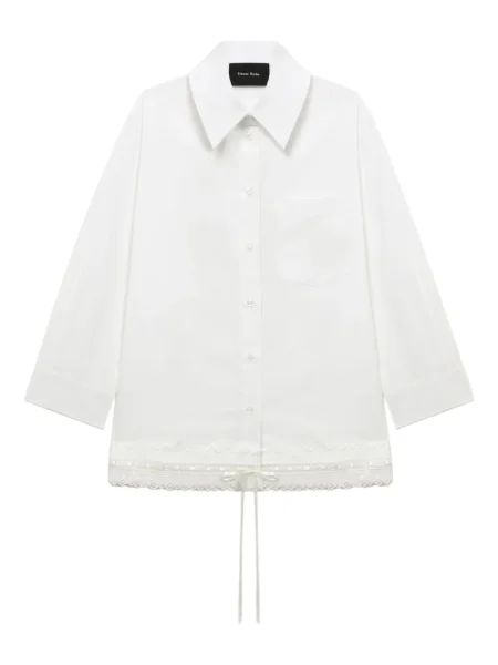 Cămașă Simone Rocha din dantelă alb