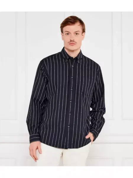 BOSS ORANGE Ing | Relaxed fit len hozzáadásával kék