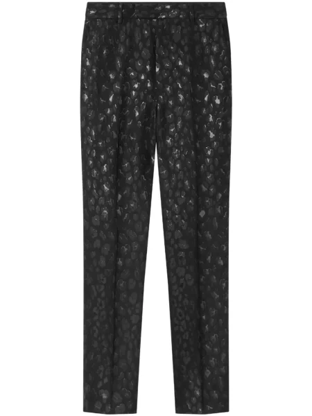 Pantaloni Versace cu imagine cu model leopard negru