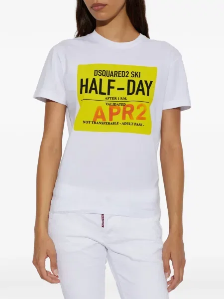 Tricou Dsquared2 cu imagine alb