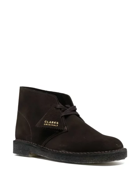 Zomšinės auliniai batai Clarks su raišteliais ruda