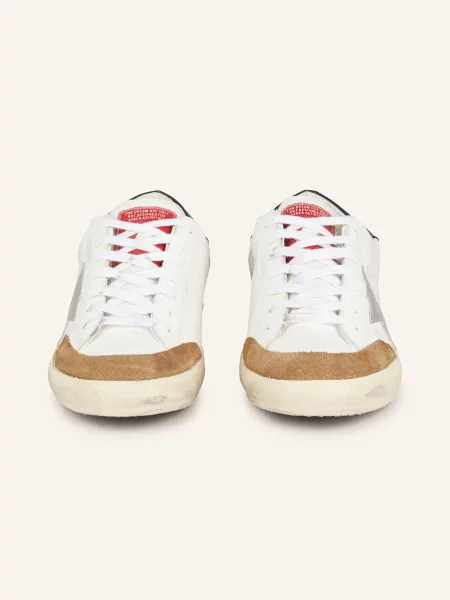 Golden Goose Sneakersy Super-Star bílá/ hnědá/ stříbrná bílé