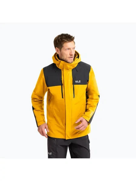 Geacă de ploaie pentru bărbați Jack Wolfskin Jasper Pro 2L burly yellow jw galben