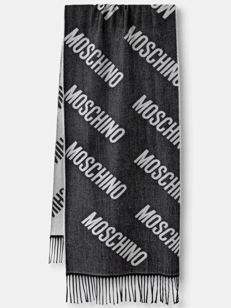 Moschino fular lână negru