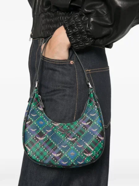 Карирана чанта Zadig&voltaire зелено