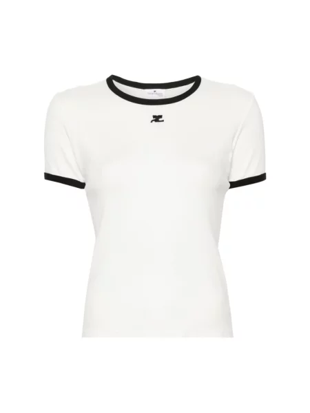Koszulka Courreges z logo biała