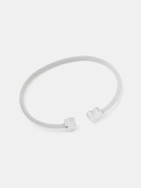 Posrebrena zapestnica Tous ICON MESH srebrna