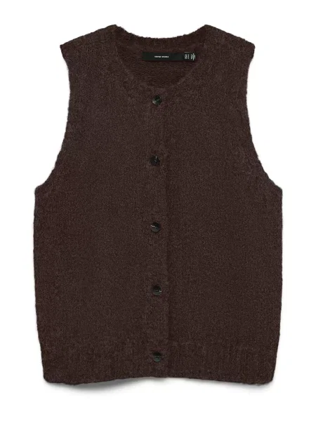 VERO MODA Vestă VMNovah ciocolatiu