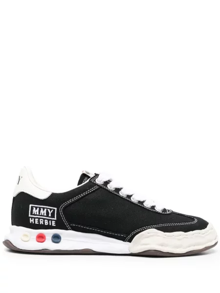 Sneakerși Maison Mihara Yasuhiro cu șireturi cu imagine din dantelă negru