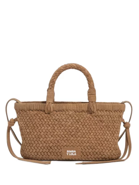 Geanta crossbody Bimba Y Lola din piele de căprioară maro
