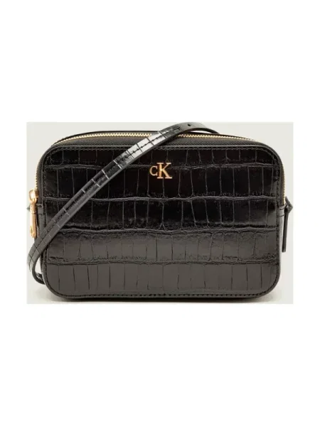 Calvin Klein Geantă Ck Croc Camera Bag negru