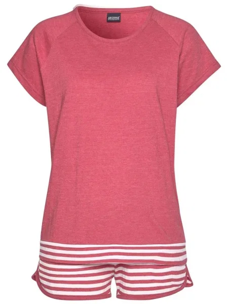 ARIZONA Kratke hlače za spanje pegasto rdeča bela