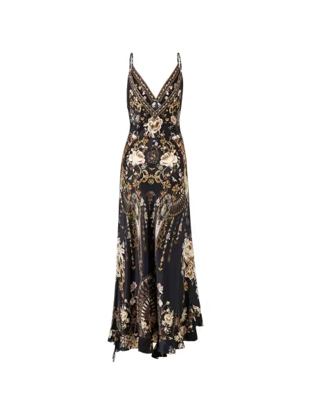 Sukienka Camilla z falbankami garniturowa czarna