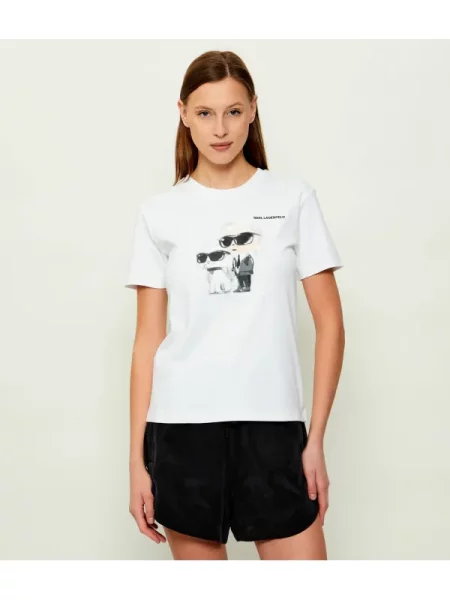 Karl Lagerfeld Tricou ikon alb