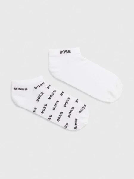 BOSS BLACK Șosete 2P AS Allover CC alb