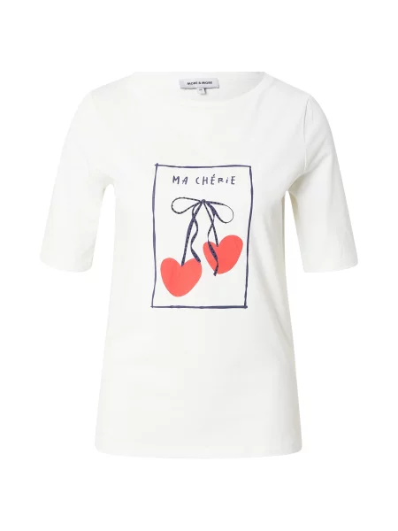 MORE & MORE Tricou Cherry Hearts albastru marin / roșu alb