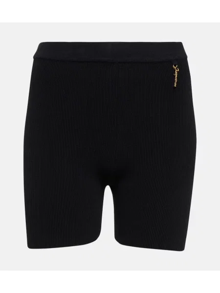 Pantaloni scurți Jacquemus tricotate scurte negru